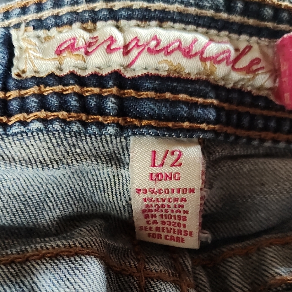 Aeropostale Blue Denim Jeans with Signature Stitching